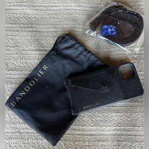 Bandolier Black Textured Phone Case with Strap - iPhone 11 ProMax